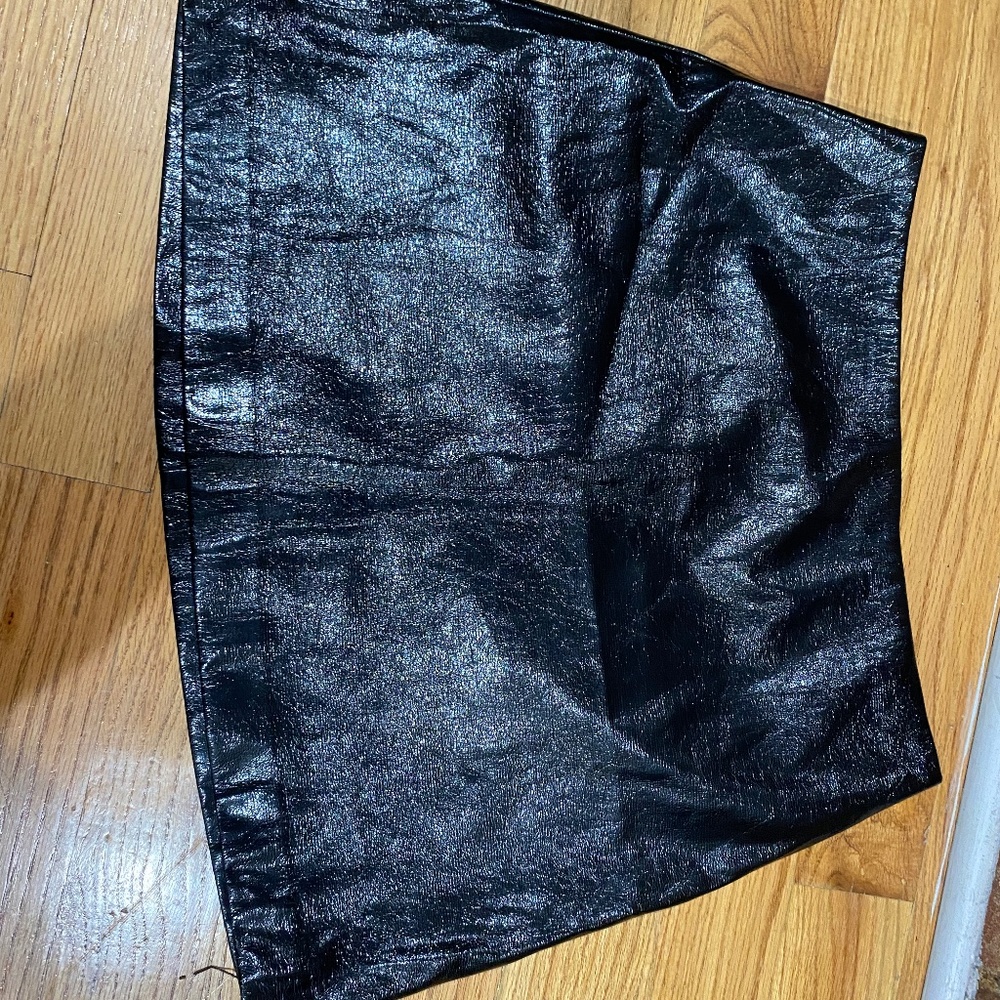Black Pleather Mini Skirt